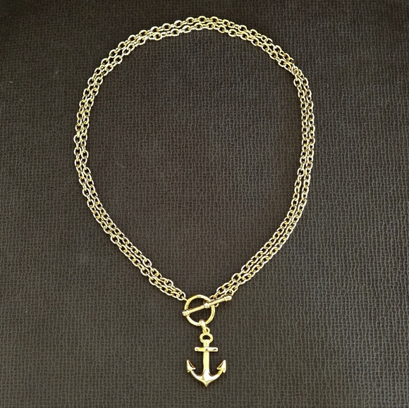 House of Harlow 1960 Jewelry - House🏠 of Harlow 1960 Double✌️ Chain⛓️ Anchor⚓️ Necklace - NWT
